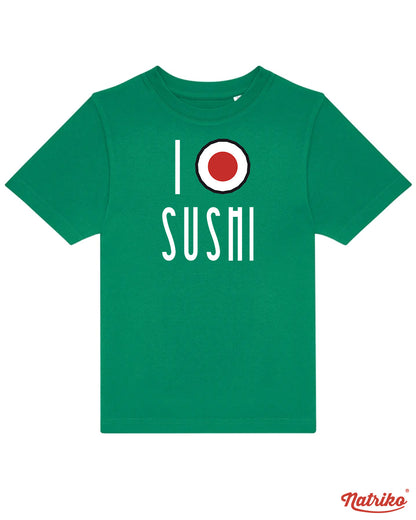 Dětské tričko s potiskem I love sushi
