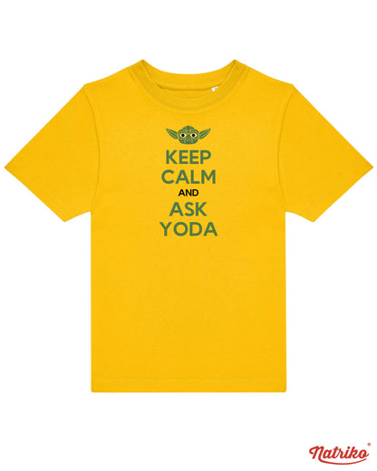 Dětské tričko s potiskem Ask Yoda