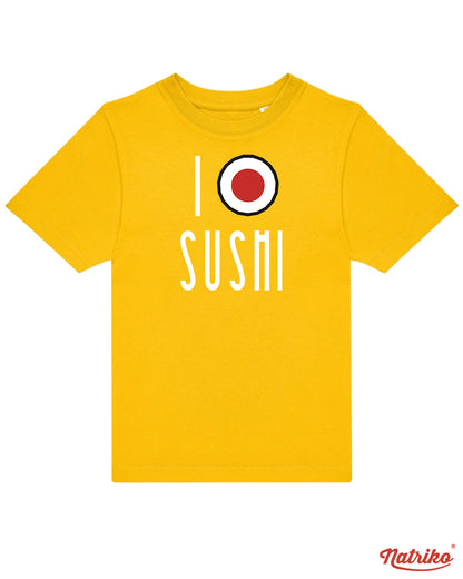 Dětské tričko s potiskem I love sushi