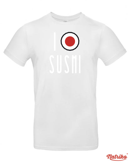 Pánské tričko s potiskem I love sushi