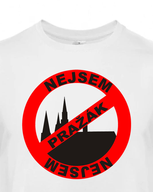Pánské tričko s potiskem Nejsem Pražák