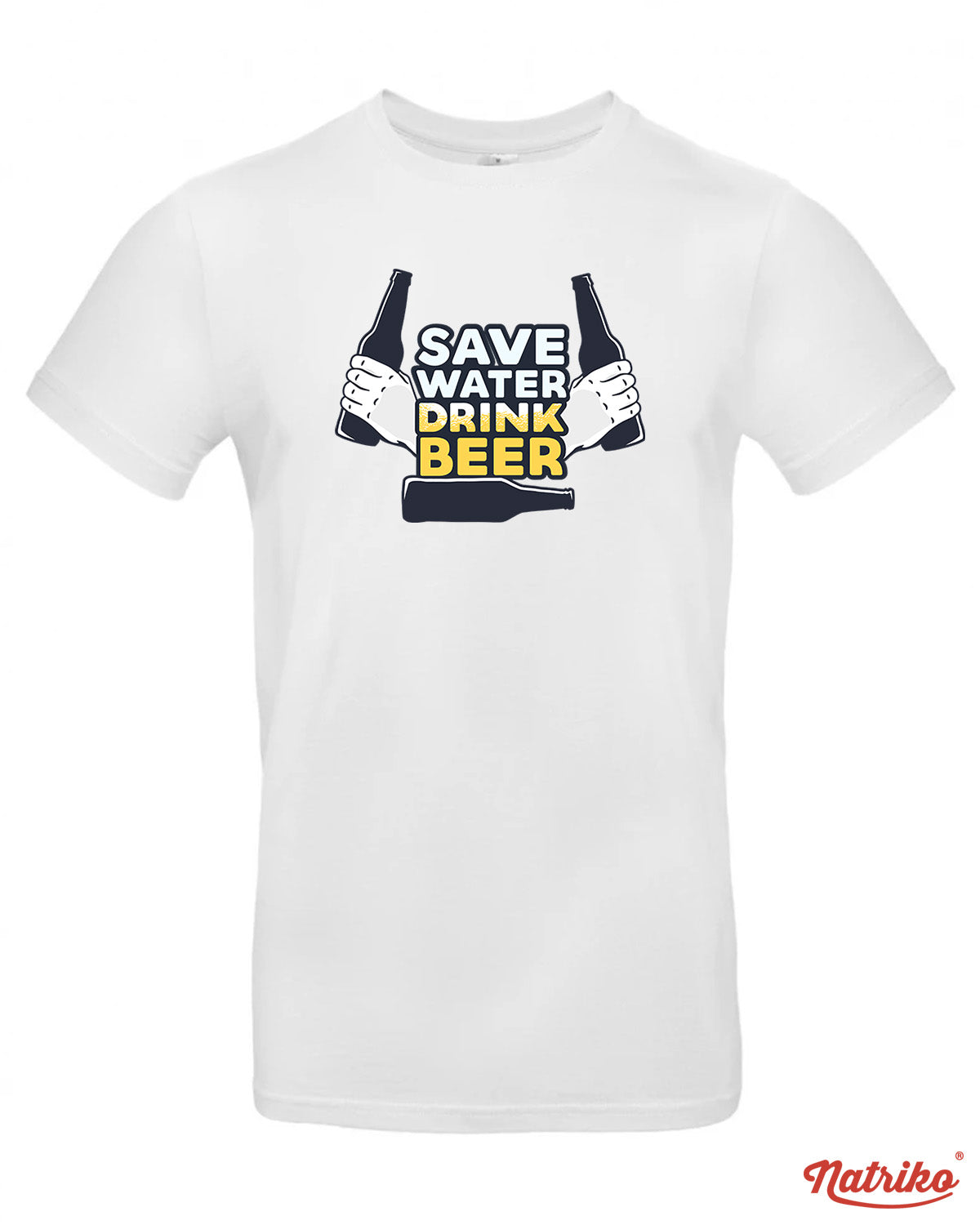 Pánské tričko s potiskem Save water drink beer