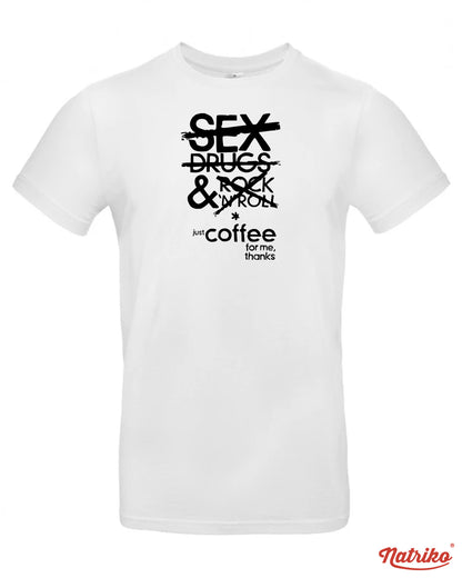 Pánské tričko s potiskem Just coffee