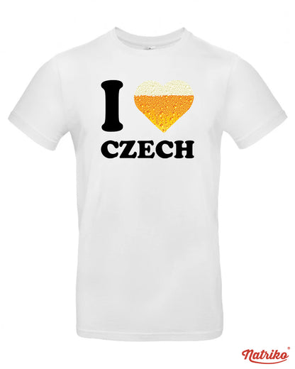 Pánské tričko s potiskem I love Czech