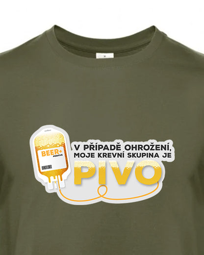 Pánské tričko s potiskem Beer positive