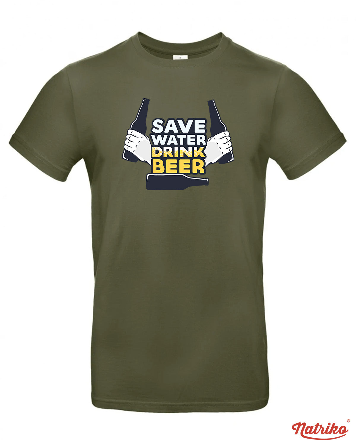 Pánské tričko s potiskem Save water drink beer