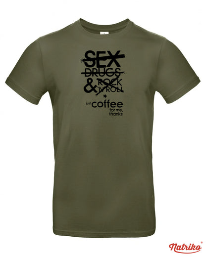 Pánské tričko s potiskem Just coffee