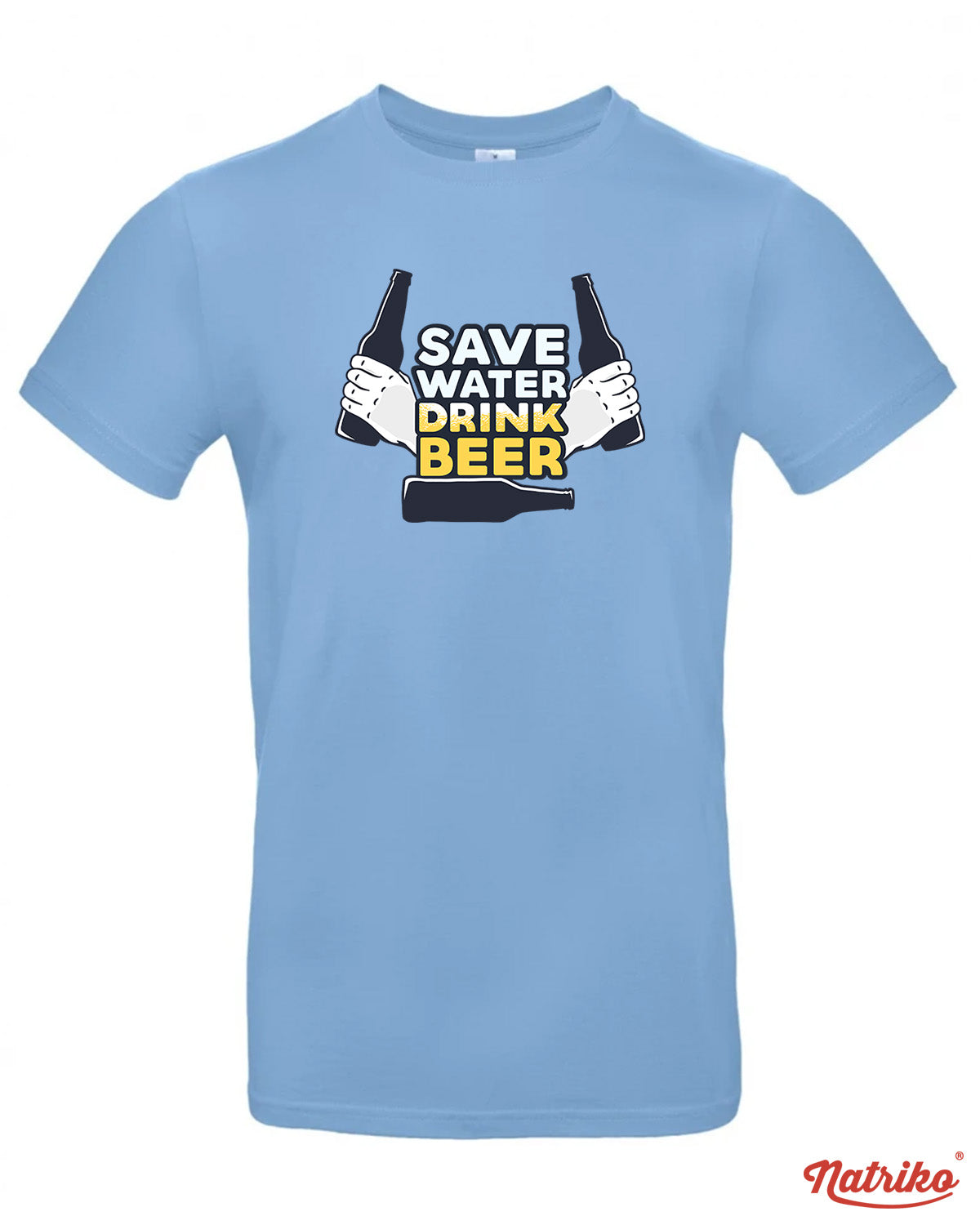 Pánské tričko s potiskem Save water drink beer