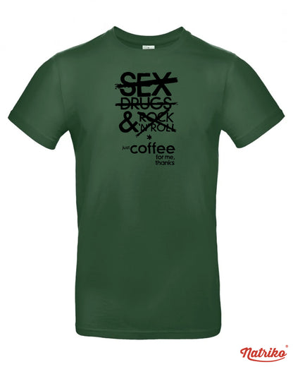 Pánské tričko s potiskem Just coffee
