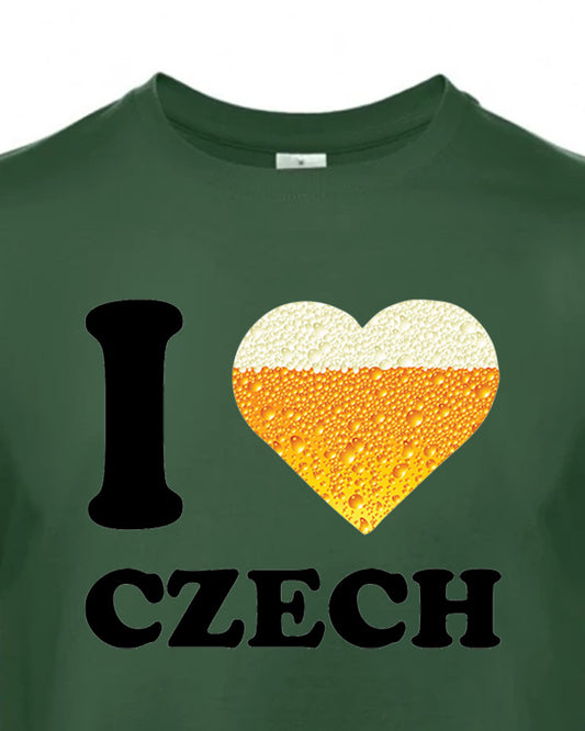 Pánské tričko s potiskem I love Czech