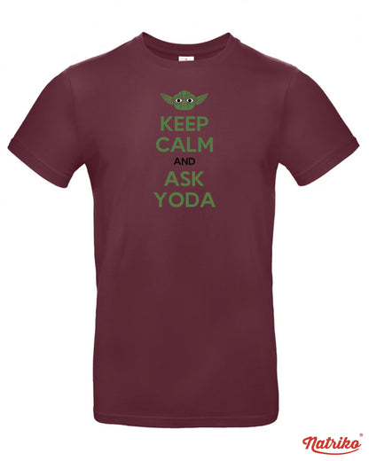 Pánské tričko s potiskem Ask Yoda