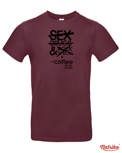 Pánské tričko s potiskem Just coffee