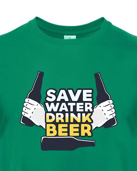 Pánské tričko s potiskem Save water drink beer