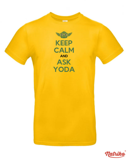 Pánské tričko s potiskem Ask Yoda