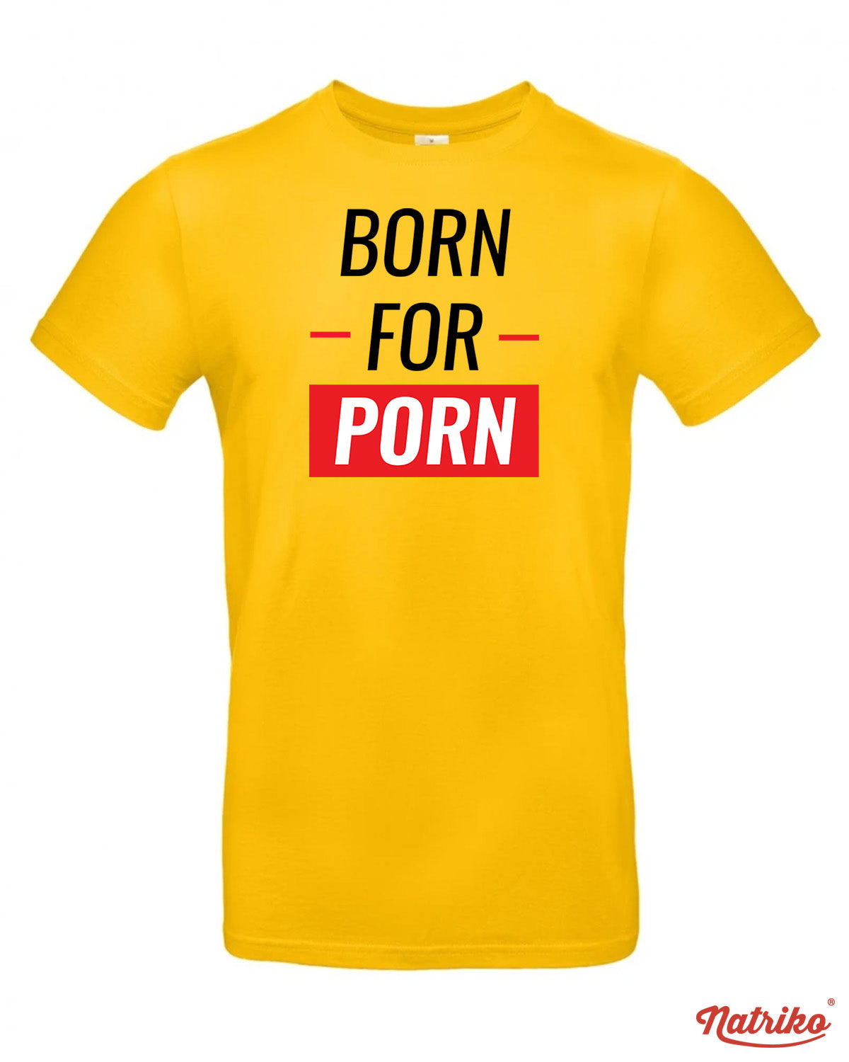 Pánské tričko s potiskem Born to porn