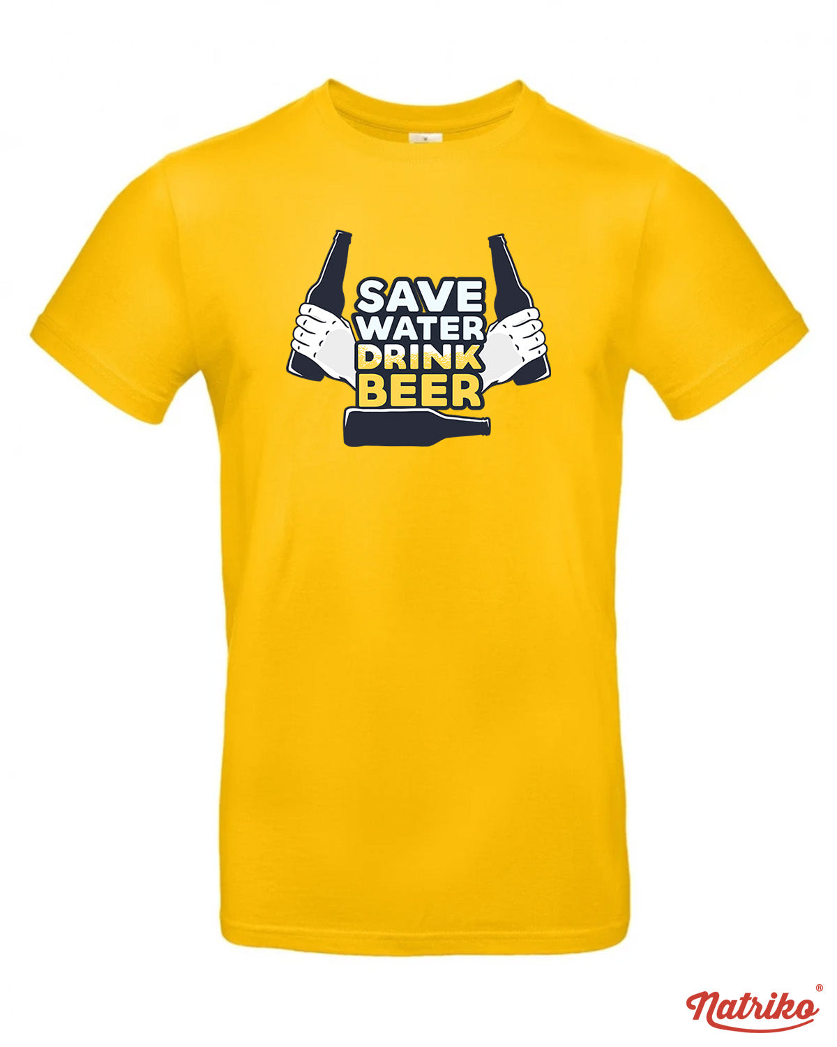 Pánské tričko s potiskem Save water drink beer
