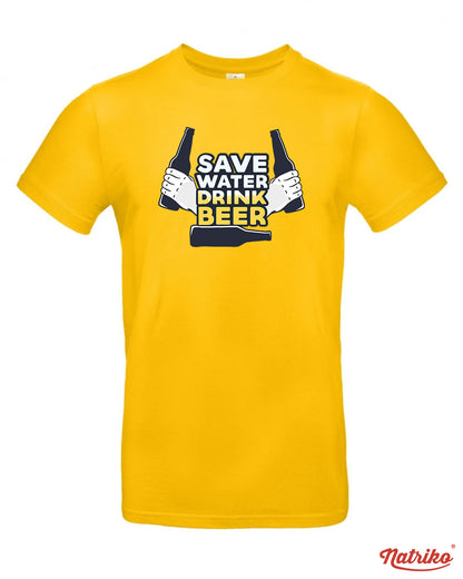 Pánské tričko s potiskem Save water drink beer